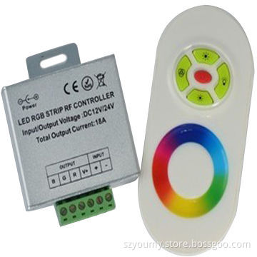 Wireless 12-24V DC RF 5-key Touch Panel LED RGB Remote Controller for LED Strips and Bulbs
